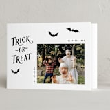 "Trick-or-Treat" - Halloween Cards in Onyx by Hooray Creative - Folded Card