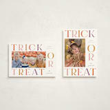 "Bold Trick or Treat" - Halloween Cards in Candy Bucket by Jackie Crawford - Photo Orientation Options