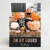 "Oh My Gourd" - Halloween Cards in Pumpkin by Dawn Pope - Front
