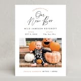 "Our New Boo" - Halloween Cards in Pumpkin by Hooray Creative - Front