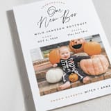 "Our New Boo" - Halloween Cards in Pumpkin by Hooray Creative - Detail