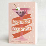 "Wishing you good spirits | Halloween" - Halloween Cards in Peach by Jenny Alvarado - Folded Card