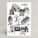 "Pumpkin Village" - Halloween Cards in Soot by Dani Lugato - Front