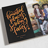 "Smiling Faces" - Halloween Cards in Midnight by Amy Payne - Detail