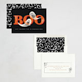 "BOO!" - Halloween Cards in Charcoal by Megan Cash - Assembled