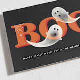 "BOO!" - Halloween Cards in Charcoal by Megan Cash - Detail