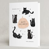 "Halloween Cats" - Halloween Cards in Chalk by Angela Thompson - Folded Card