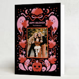 "Ghostly Greetings" - Halloween Cards in Raven by Masha Zimovich - Folded Card
