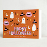 "Bats, Ghosts, and Witches!" - Halloween Cards in Pumpkin by tara berg - Folded Card