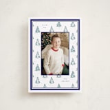"Little Trees" - Holiday Cards in Blue Spruce by Corinne Malesic - Front