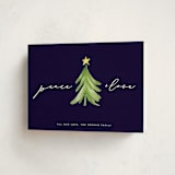 "Simple Tree" - Holiday Cards in Navy by Erin Deegan - Folded Card
