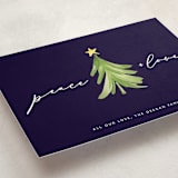 "Simple Tree" - Holiday Cards in Navy by Erin Deegan - Detail