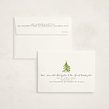 "Simple Tree" - Holiday Cards in Navy by Erin Deegan - FREE Recipient Addressing