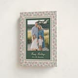 "Floral block print" - Holiday Cards in Forest by Creo Study - Folded Card