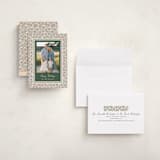 "Floral block print" - Holiday Cards in Forest by Creo Study - Assembled