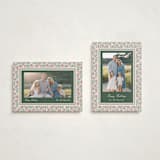 "Floral block print" - Holiday Cards in Forest by Creo Study - Photo Orientation Options