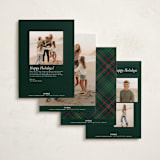 "Plaid Gallery" - Holiday Cards in Eggnog by Erica Krystek - Back of Card Options