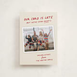 "Late but Great" - Holiday Cards in Berry by Louise Kay - Front