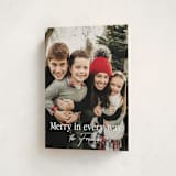 "Merry In Every Way" - Holiday Cards in Snow by Paper Raven Co. - Folded Card