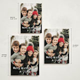 "Merry In Every Way" - Holiday Cards in Snow by Paper Raven Co. - Formats Available