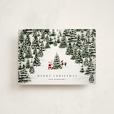 "Christmas Forest" - Holiday Cards in Coal by Jennifer Lew - Front