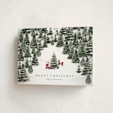 "Christmas Forest" - Holiday Cards in Coal by Jennifer Lew - Folded Card