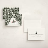 "Christmas Forest" - Holiday Cards in Coal by Jennifer Lew - Assembled