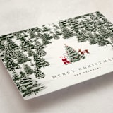 "Christmas Forest" - Holiday Cards in Coal by Jennifer Lew - Detail