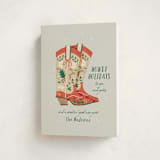 "Howdy Holidays Boots" - Holiday Cards in Fog by Leia Matt - Folded Card