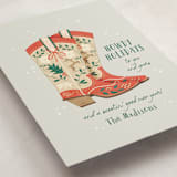 "Howdy Holidays Boots" - Holiday Cards in Fog by Leia Matt - Detail