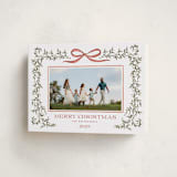 "Laurel Wreath" - Holiday Cards in Holly Berry by Wildfield Paper Co - Folded Card