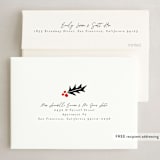 "Nostalgia" - Holiday Cards in Holly Berry by Morgan Kendall - FREE Recipient Addressing