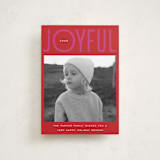 "Fun & Bold Type" - Holiday Cards in Berry by Nazia Hyder - Front