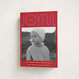 "Fun & Bold Type" - Holiday Cards in Berry by Nazia Hyder - Folded Card