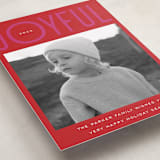 "Fun & Bold Type" - Holiday Cards in Berry by Nazia Hyder - Detail