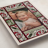 "Teaberry Stained Glass" - Holiday Cards in Garland by Thomas Ward - Detail
