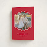 "preppy curved frame" - Holiday Cards in Peppermint by Rebecca Durflinger - Folded Card