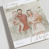 "Modern Script" - Holiday Cards in Taupe by Katy Shen - Detail