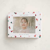 "Disney's Mickey Confetti" - Holiday Cards in Cherry by Ellen Schlegelmilch - Folded Card