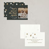 "Never Again" - Holiday Cards in Charcoal by Robert and Stella - Assembled