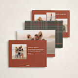 "Foiled plaid" - Holiday Cards in Autumn by Annie Holmquist - Back of Card Options