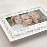 "Painted Garland" - Holiday Cards in Berry by Kristen Smith - Detail