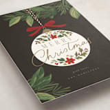 "Ornament Branch" - Holiday Cards in Coal by Everett Paper Goods - Detail