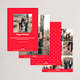 "Bright Holiday spirits" - Holiday Cards in Candy Cane by Kelly Nasuta - Back of Card Options