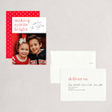 "Bright Holiday spirits" - Holiday Cards in Candy Cane by Kelly Nasuta - Assembled