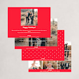 "Bright Holiday spirits" - Holiday Cards in Candy Cane by Kelly Nasuta - Back of Card Options