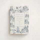 "Christmas Toile" - Holiday Cards in Periwinkle by Jennifer Lew - Folded Card