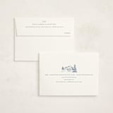 "Christmas Toile" - Holiday Cards in Periwinkle by Jennifer Lew - FREE Recipient Addressing