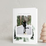 "fall of snow" - Holiday Cards in Evergreen by Anastasia Makarova - Folded Card