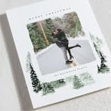 "fall of snow" - Holiday Cards in Evergreen by Anastasia Makarova - Detail